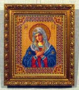 Вышивка бисером «Богородица Умиление» 27,2х22,5
(рама деревянная со слипом, стекло стандартное, оргалит, установка, натяжка)
