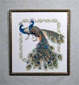 Вышивка «Павлины» 50х46
(рамка деревянная, стекло антибликовое, оргалит, установка в раму, натяжка)

