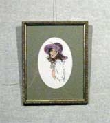 Вышивка «Портрет девушки» 25,1х20,2
(рамка деревянная, стекло антибликовое, оргалит, установка в раму, натяжка)
