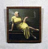 х/м «Женщина с сигарой» 31,0х30,5
(рамка деревянная, установка в раму, паспарту, подрамник, натяжка на подрамник)
