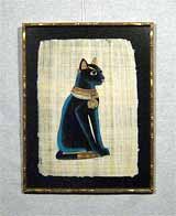 Папирус «Египетская кошка» 43х31
(рамка деревянная, стекло антибликовое, оргалит, установка в раму, паспарту, приклейка на двухсторонний скотч)
