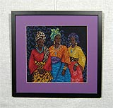 Вышивка «Африканские девушки» 27,5х29,5
(рамка деревянная, стекло антибликовое, оргалит, установка работы в раму, паспарту, вырез окна в паспарту, натяжка вышивки)
