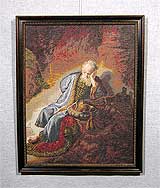 Вышивка «Мудрец» 57,5х45,0
(рамка деревянная, стекло антибликовое, оргалит, установка работы в раму, натяжка вышивки)
