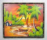 Масло на холсте «Рыбацкая пристань» 51,0х60,5
(рамка деревянная, установка работы в раму)
