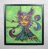 Батик «Маска» 49х47
(рамка деревянная, задник, установка работы в раму, натяжка батика)
